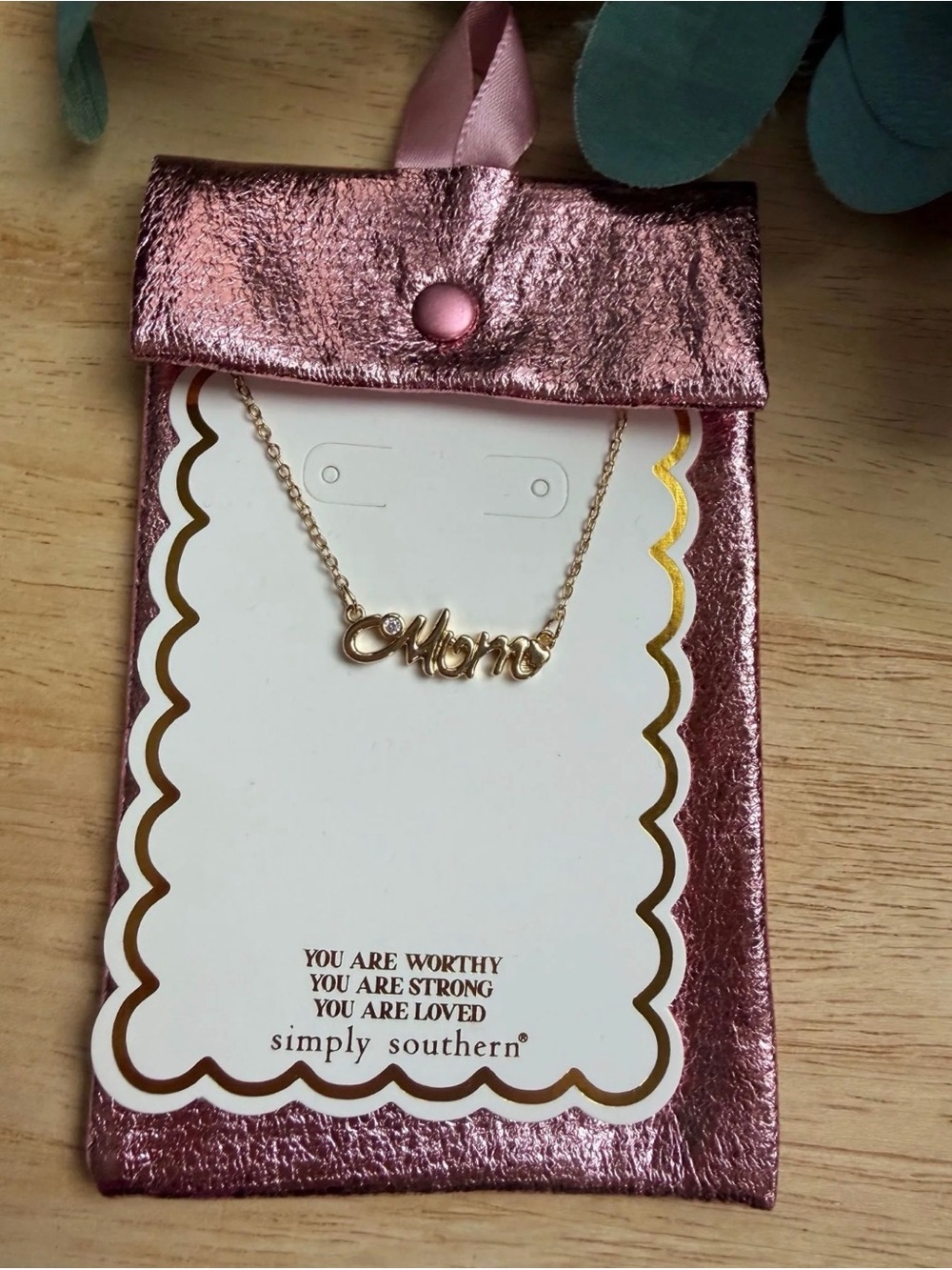 New simply southern mom necklace with bag